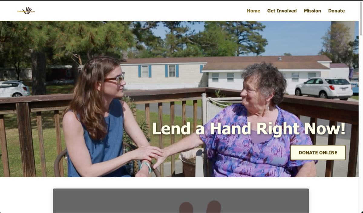 Hands for Hope outreach website