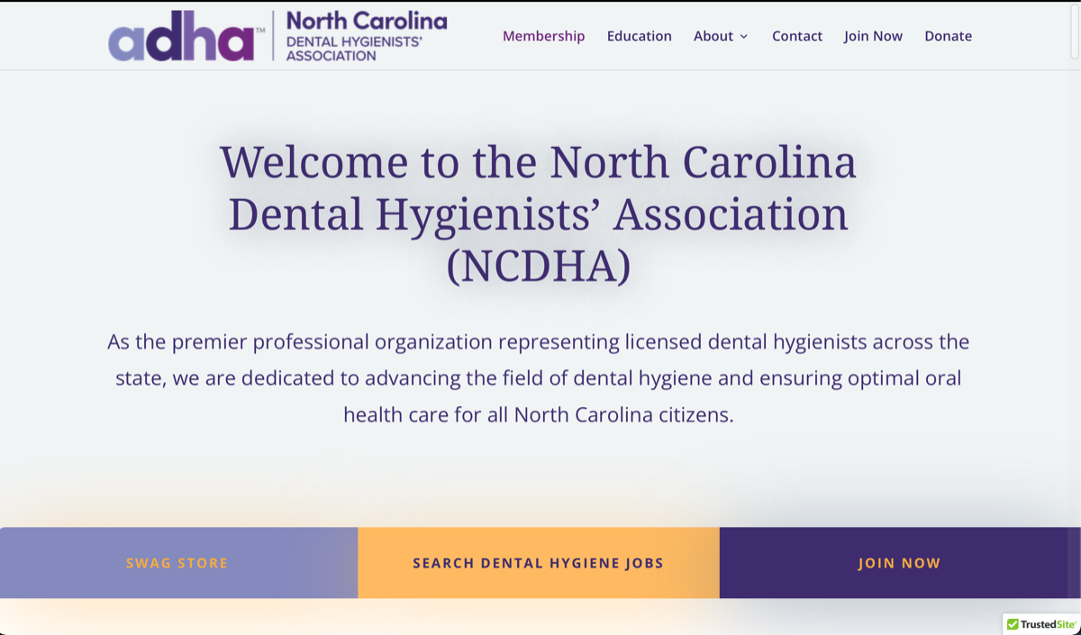 North Carolina Dental Hygienists' Association website
